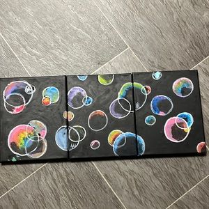 3 piece bubble painting